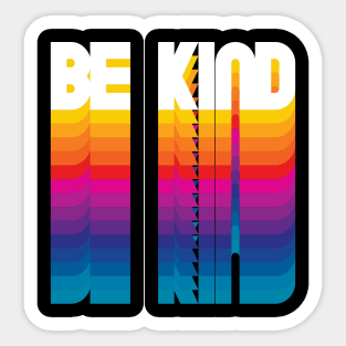 Retro Be Kind Proud Name Personalized Gift Rainbow Style Sticker